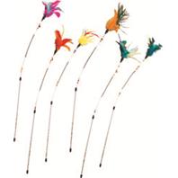 Ethical Cat - Spring Coil Teaser Wand 6Pc - 26 Inch