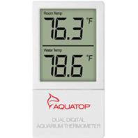 Aquatop Aquatic Supplies - External Digital Dual Temp Display Thermometer - White