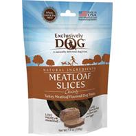 Exclusively Pet Inc - Chewy Meatloaf Slices Dog Treats - Turkey - 7 Oz