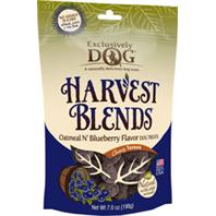Exclusively Pet Inc - Harvest Blends Dog Treats - Oatmeal/Bluberr - 7 Oz