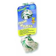 Booda Products - Fresh-N-Floss 2-Knot Rope Bone Dog Toy - Spearmint - Large