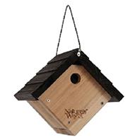 Natures Way Bird Products - Traditional Wren Hanging Bird House - Cedar - 8X8.875X8.125 Inch