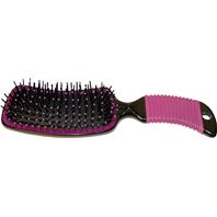 Partrade - Curved Handle Mane And Tail Brush - Purple - 9 Inch