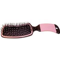 Partrade - Curved Handle Mane And Tail Brush - Pink - 9 Inch