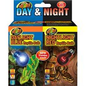 Zoo Med - Day And Night Reptile Bulb Combo Pack - 60 watt