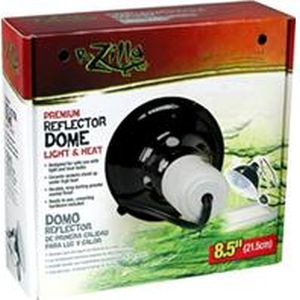 Zilla - Premium Reflector Dome Light And Heat - Black - 8.5 Inch