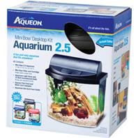 All Glass Aquarium - Aqueon Led Minibow Aquarium Kit - Black - 2.5 Gallon