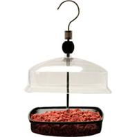 Unipet USA - Premium Mealworm Domed Feeder - Clear/Black -12X7X7 INCH