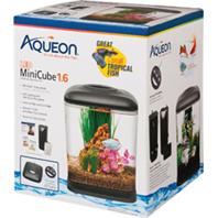 Aqueon Products - Glass - Led MInchi Cube Aquarium Kit - Black- 1.6 Gallon