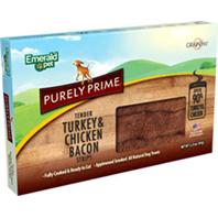 Emerald Pet Products  - Purely Prime Bacon Strips - Turkey&Chicken - 2.25 oz