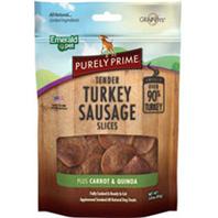 Emerald Pet Products  - Purely Prime Turkey Sausage Slices - Carrot/Quinoa - 3 oz
