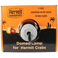 Flukers - Hermit Headquarters Hermit Crab Domed Lamp - Black- 5.5 Inch