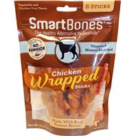 Petmatrix, Llc - Smartbones Chicken Wrapped Sticks - Peanut Butter- 8 PK