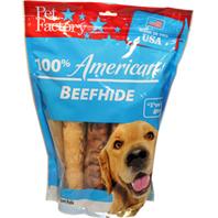 Pet Factory Inc - Usa Beefhide Rolls - Beef & Chicken- 10Pk 8-9Inch