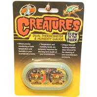 Zoo Med Laboratories Inc - Creatures Thermometer / Humidity Gauge Glow 