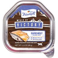 Triumph Pet Industries - Triumph Victory Wet Cup Cat Food - Seafood- 3.5  oz