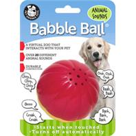 Pet Qwerks - Animal Sounds Babble Ball - Red & Yellow- Large