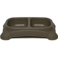 Gardner Pet Group - Double Diner Dish - Taupe Gray - Small 1-1/2 Cup