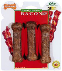 Nylabone - Healthy Edibles Bacon Bone - 3 per Pack