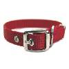 Hamilton Pet - Deluxe Single Thick Nylon Dog Collar - Red - 0.63 Inch x 16 Inch