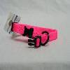 Hamilton Pet - Fits All Adjustable Nylon Dog Collar - Hot Pink - 5/8 x 12-18 Inch