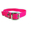 Hamilton Pet - Single Thick Nylon Deluxe Dog Collar - Hot Pink - 0.63 Inch x 18 Inch