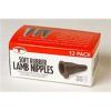 Miller Mfg - Pop Bottle Lamb Nipple - Black - 12 Pack