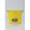 Miller Mfg - Flat Back Plastic Bucket - Yellow - 8 Quart