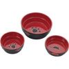 Ethical Stoneware Dish - Fresco Dog Dish - Red - 5 Inch