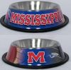 DoggieNation-College - Mississippi Rebels Dog Bowl-Stainless - One