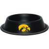 DoggieNation-College - Iowa Hawkeyes Dog Bowl-Stainless - One-Size