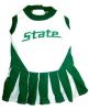 DoggieNation-College - Michigan State Cheerleader Dog Dress - XtraSmall