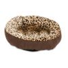 Doskocil-Petmate Beds - Round Bolster Bed - Animal Print - 18  X 18 