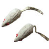 Iconic Pet - Short Hair Fur Mice - White - Large - 4 Inch - 2 Pack