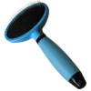 Iconic Pet - Slicker Brush with Silica Gel Soft Handle - Blue