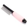 Iconic Pet - Single Sided Pin Comb with Silica Gel Soft Handle - Pink