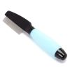Iconic Pet - Single Sided Pin Comb with Silica Gel Soft Handle (Flea Comb) - Blue