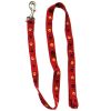 Iconic Pet - Paw Print Leash - Red - 0.59 x 47.2 Inch