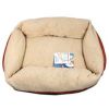 Doskocil-Petmate Beds - Self Warming Lounger Dog Bed - Spice/Creme - 35 X 27 Inch
