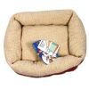 Doskocil-Petmate Beds - Self Warming Lounger Dog Bed - Spice/Creme - 24 X 20 Inch