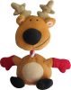 Iconic Pet Christmas - Reindeer Rope/Squeaky Christmas Dog Toy - 9 Inch