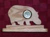 Fine Crafts - Wooden Hippo Mini Desk Clock