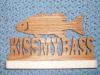 Fine Crafts - Kiss My Bass Wood Sign