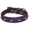 Angel Pet Supplies - Athens Leather Rhinestone Bling Dog Collar - Orchid Purple - 10" X 1/2"