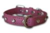 Angel Pet Supplies - Athens Leather Rhinestone Bling Dog Collar - Bubblegum Pink - 14" X 5/8" 