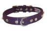 Angel Pet Supplies - Athens Leather Rhinestone Bling Dog Collar - Orchid Purple - 18" X 3/4" 