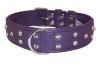 Angel Pet Supplies - Athens Leather Rhinestone Bling Dog Collar - Orchid Purple - 24" X 1.5" 
