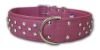 Angel Pet Supplies - Athens Leather Rhinestone Bling Dog Collar - Bubblegum Pink - 30" X 2"
