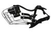 Angel Pet Supplies - R1 Miami Wire Cage & Leather Muzzle - Black - 14" circumference, 4" length 