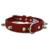 Angel Pet Supplies - Rotterdam Leather Spiked Single-Line Dog Collar - Valentine Red - 16" X 3/4" 